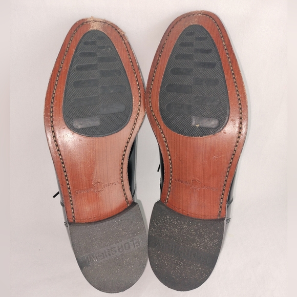 Florsheim 'Lexington Brogue' Black Patent Leather Lace-Up Oxford Sz. 8D EUC - Picture 15 of 16